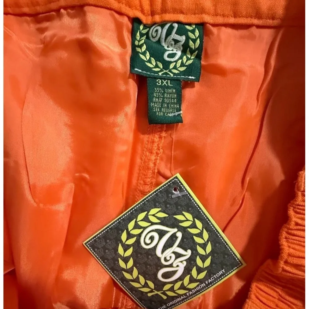 VZ Pants Mens‎ 3XL Orange Chino Straight Pleated Dress Men 40x34.
